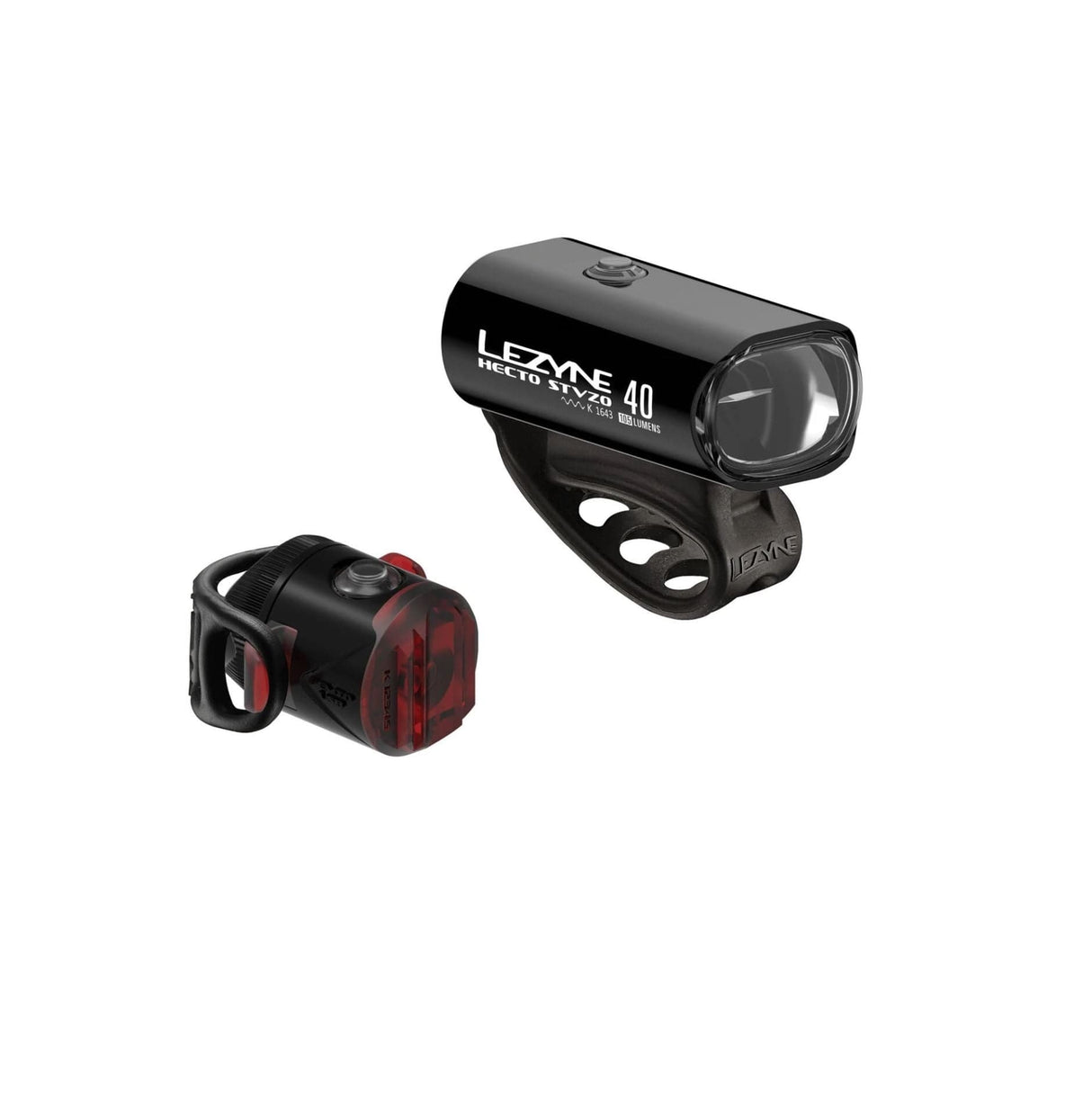 Lezyne Hecto STVZO 40/Femto USB STVZO Pair Black/Hi Gloss