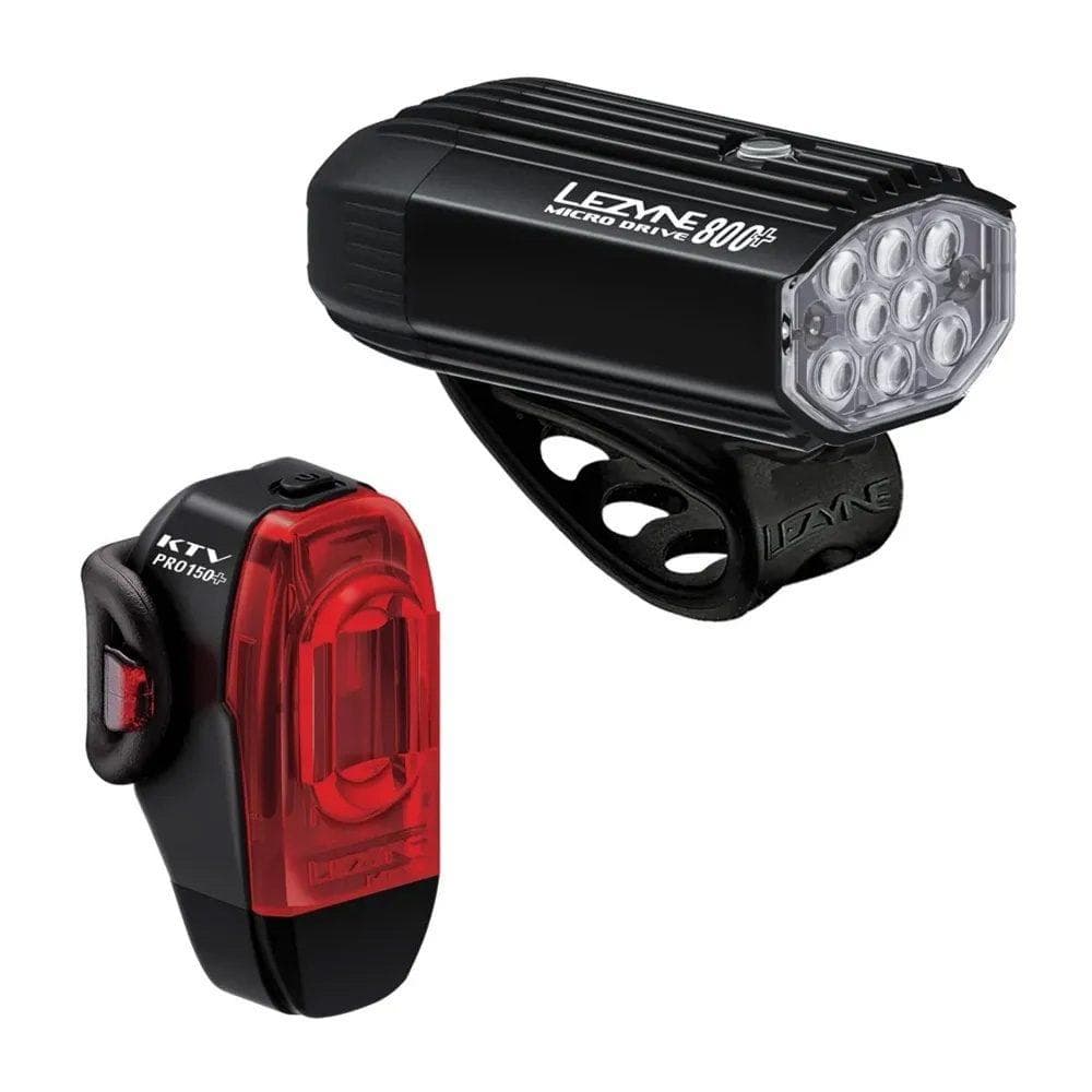 Lezyne Micro Drive 800+ / KTV Drive Pro+ Pair  Black