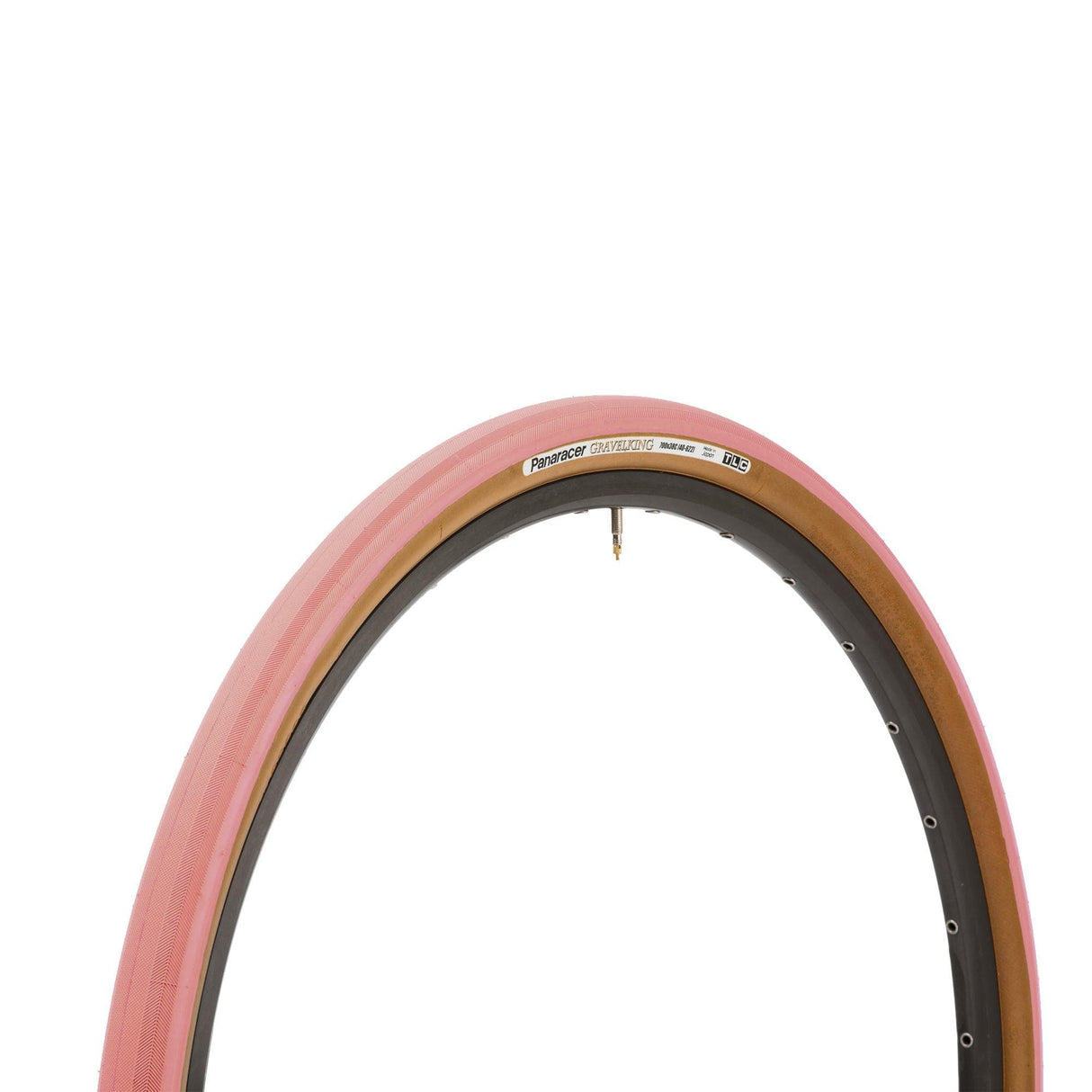 Panaracer Gravel King Slick Colour Edition Tlc Gravel Tyre: Flamingo Pink/Brown 700X32C