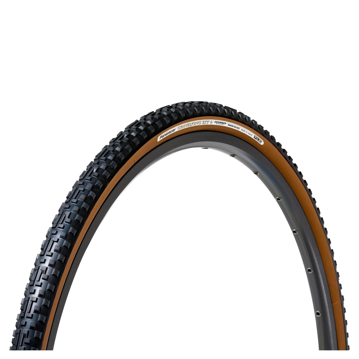 Panaracer Gravelking Ext+ Tlc Folding Tyre: Black/Brown 700X33C