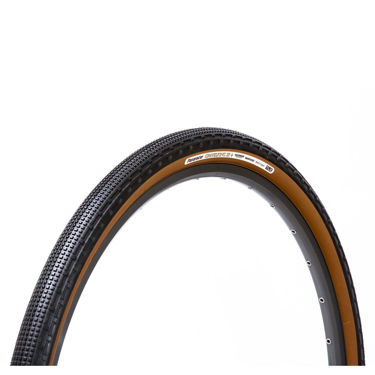 Panaracer Gravelking Sk+ Tlc Folding Tyre: Black/Brown 700X38C