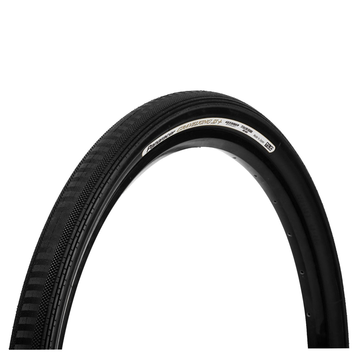 Panaracer Gravelking Semi Slick Plus Tlc Folding Tyre: Black/Black 700X38C