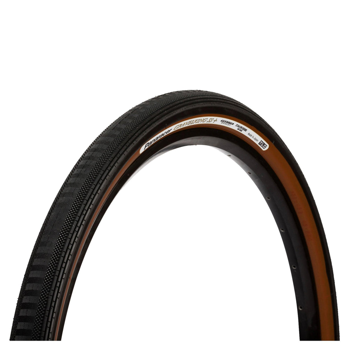 Panaracer Gravelking Semi Slick Plus Tlc Folding Tyre: Black/Brown 700X38C