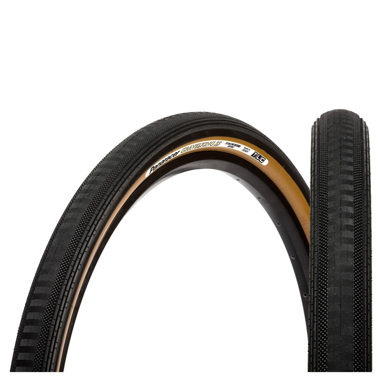 Panaracer Gravelking Semi Slick Tlc Folding Tyre: Black/Brown 27.5X1.90"