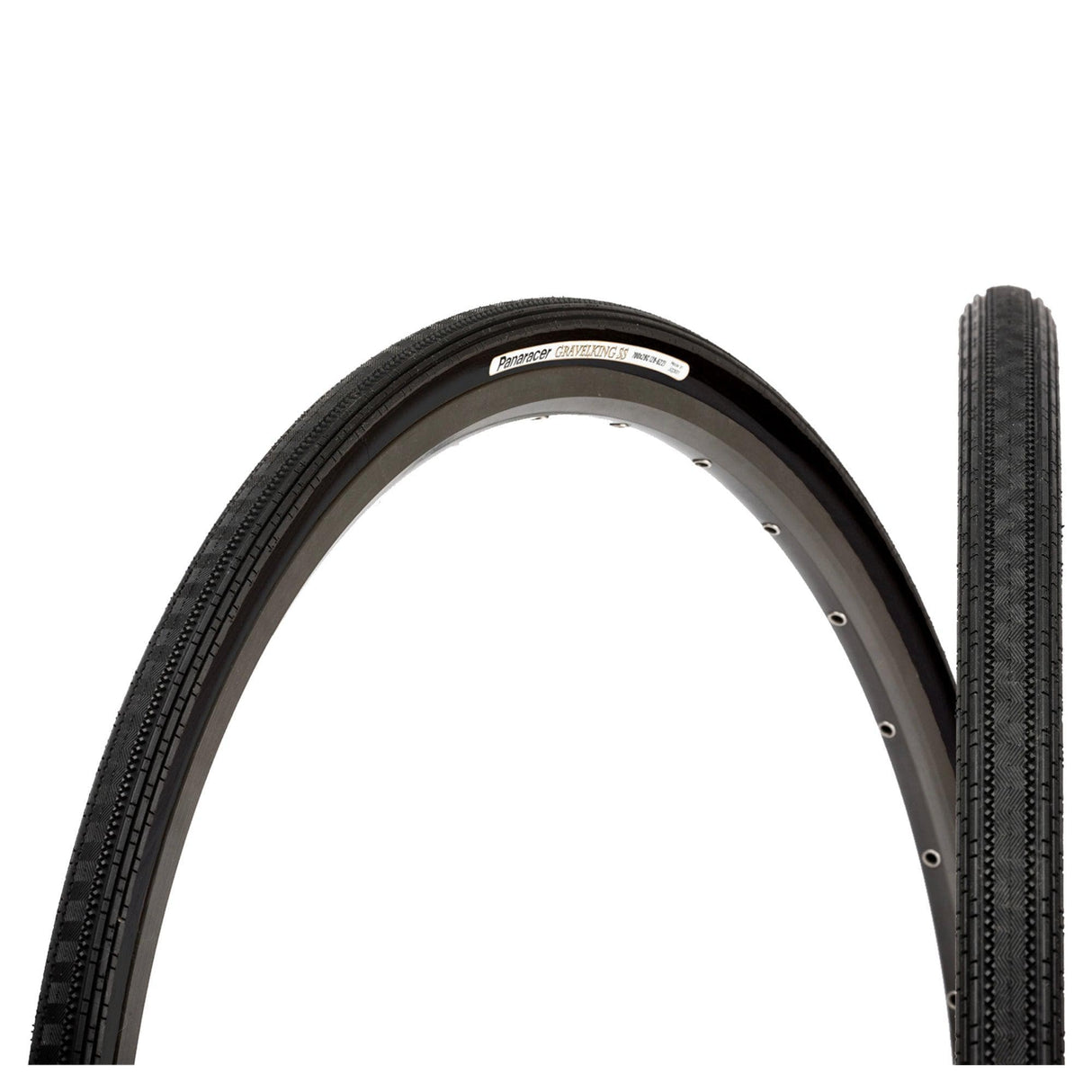 Panaracer Gravelking Semi Slick Folding Allroad Tyre: Black/Black 700X28C