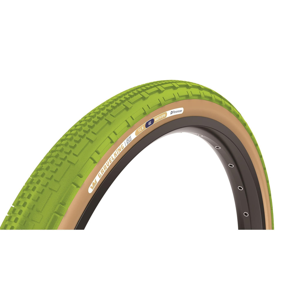 Panaracer Gravelking Sk Colour Edition Tlr Gravel Tyre: Matcha/Brown 700X45C