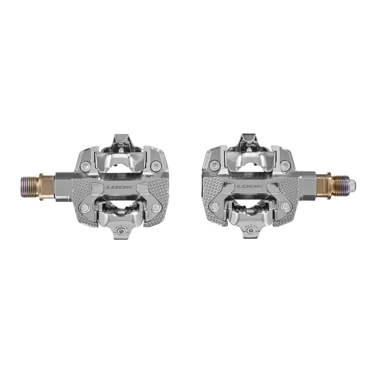 Look X-Track Single Sided Powermeter Pedals: Silver