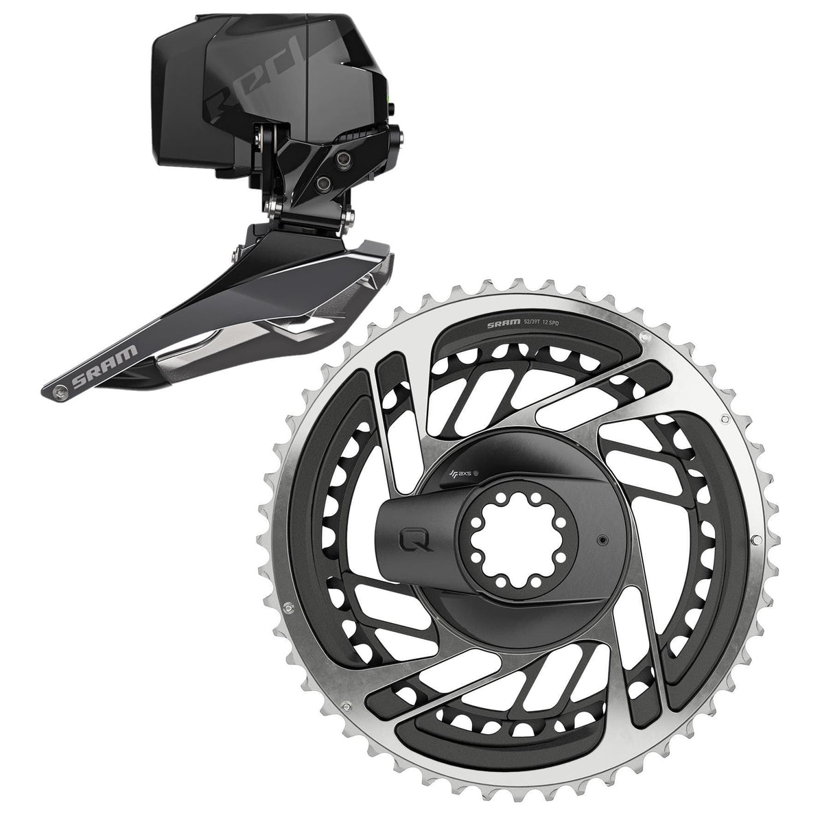 Power Meter Kit Direct Mount Red Axs D1 Grey (Includes Power Meter Integrated Chainrings, Red Axs 2-Position Front Derailleur): Grey 56/43T