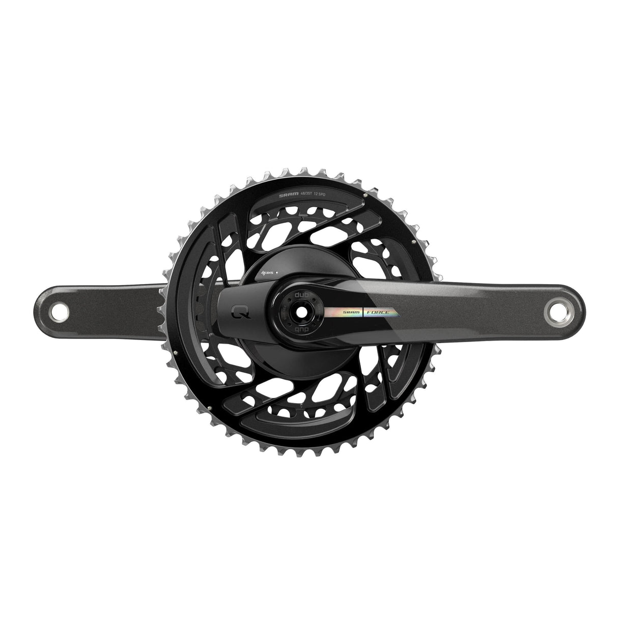 Sram Force D2 Power Meter Kit Spider Dm (Power Meter Including Chainrings) 2023: Black 48-35T