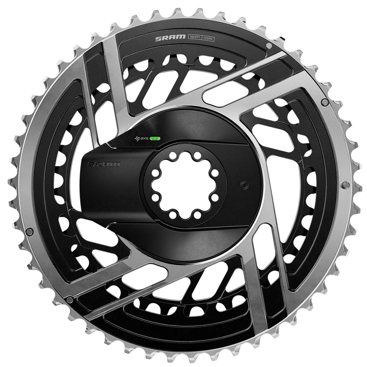 Sram Power Meter Kit Dm Red Axs E1 (Power Meter Including Chainrings, Fd Setup Tool): Black/Silver 50-37T