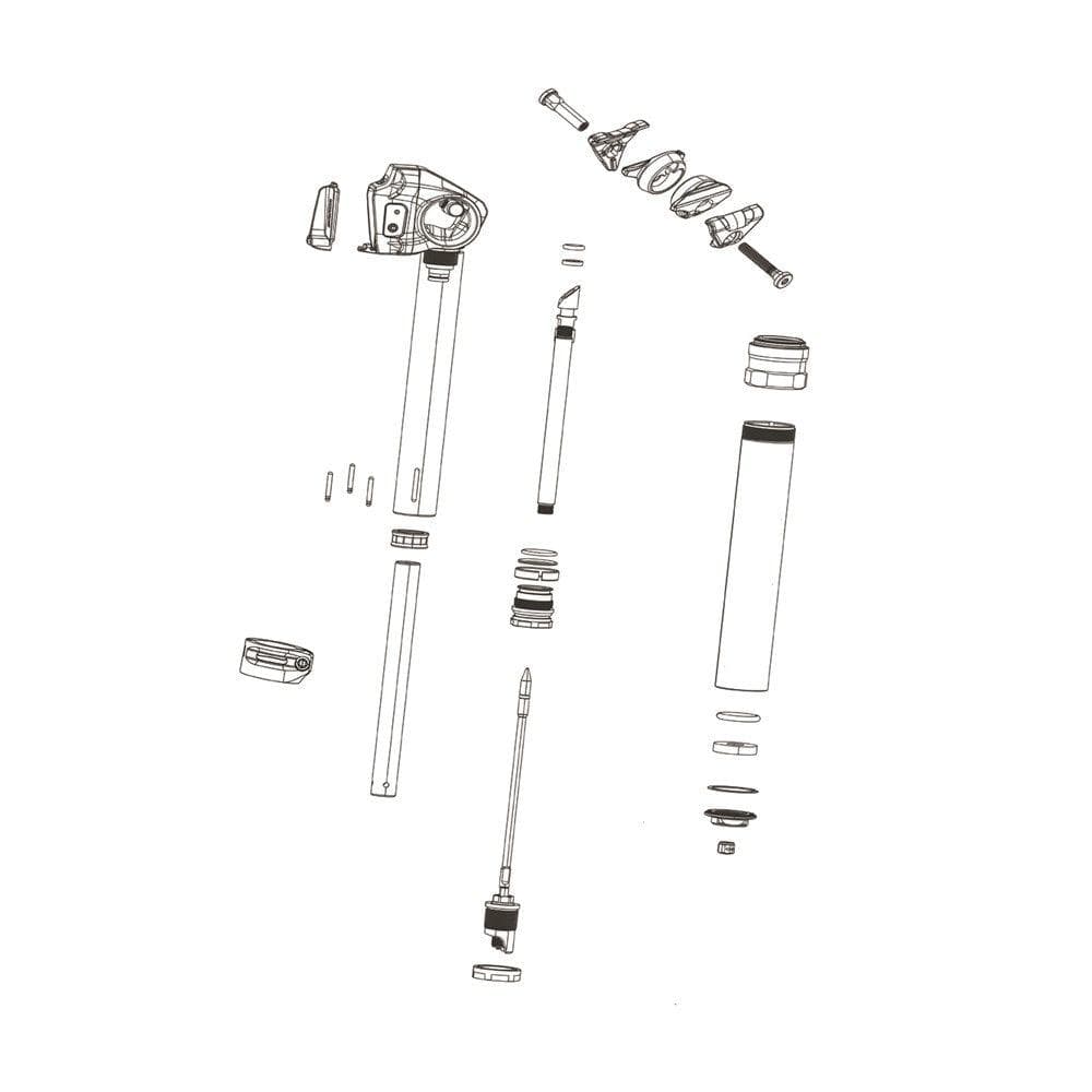 Rockshox Spare - Seatpost Spare Parts Post Clamp Kit - Reverb Includes Upper/Lower Clamp Plates/Clamp Nuts/Clamp Bolts):