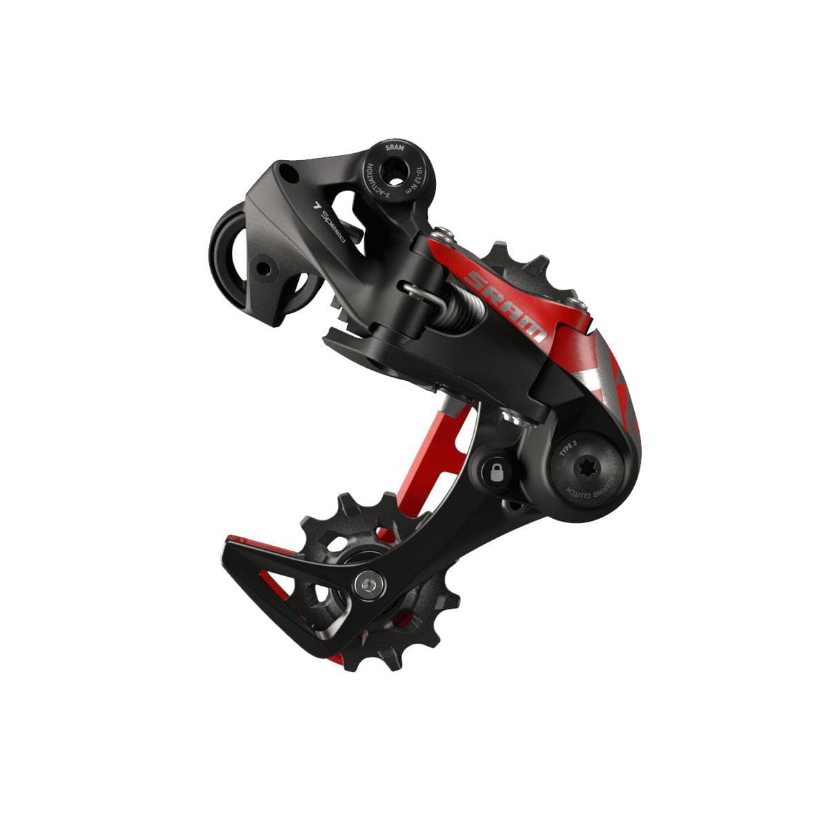 Sram Rear Derailleur X01Dh 7-Speed Medium Cage A3: Red 7 Speed