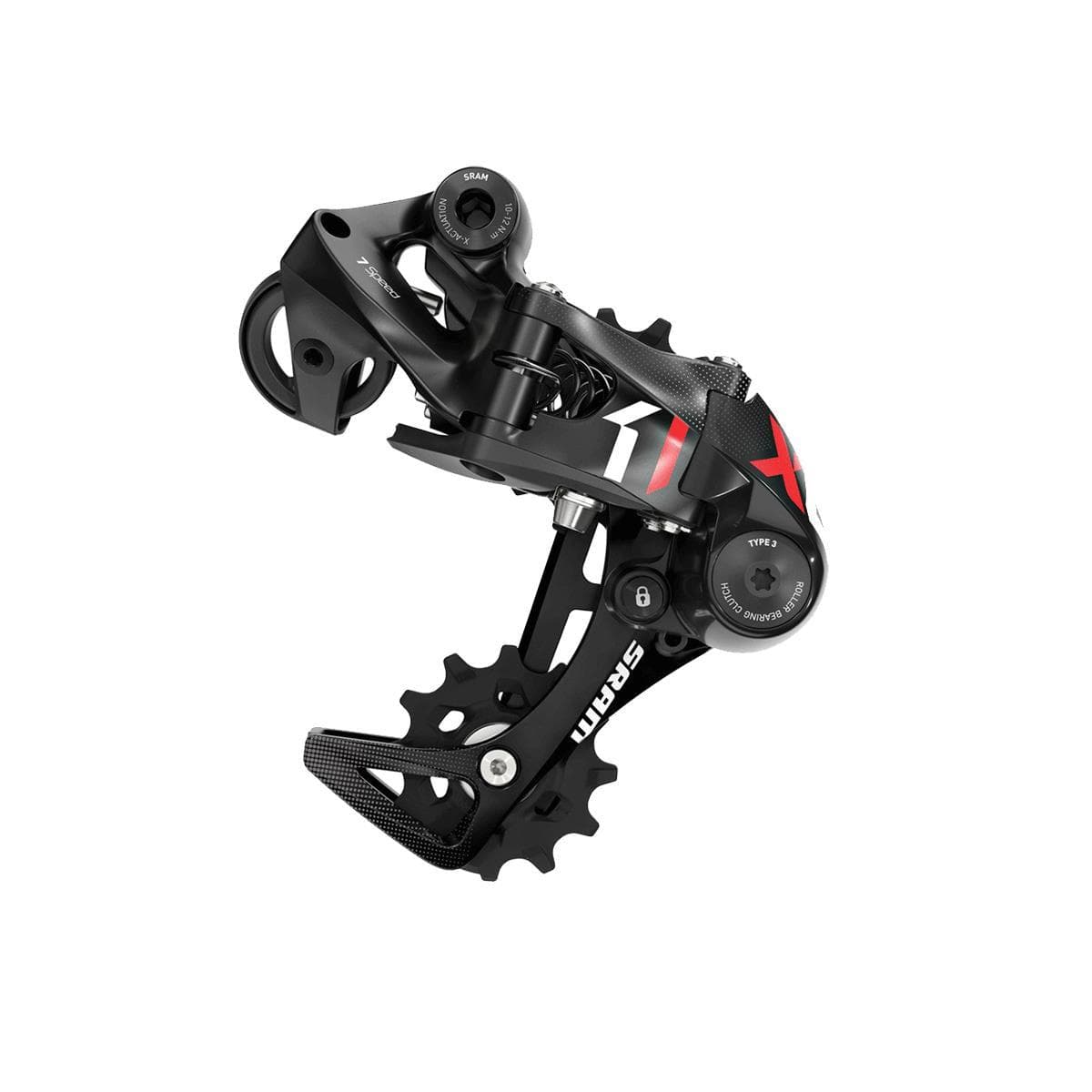 Sram Rear Derailleur X01Dh Type 3.0 10-Speed Short Cage Red: Red 10 Speed