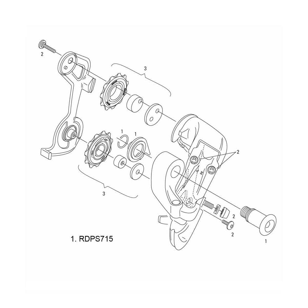 Sram Spare - Rear Derailleur B-Bolt Kit 04-05 X7/X9/Dual Drive27/9/7/5: