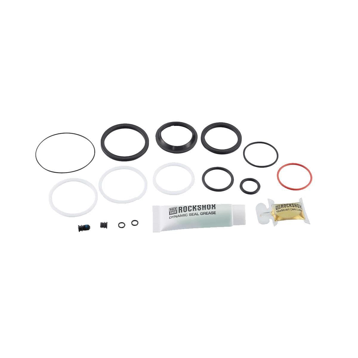 Rockshox Service - 200 Hour/1 Year Service Kit (Includes Air Can Seals, Piston Seal, Glide Rings, Ifp Seals, Remote Spares) - Super Deluxe Remote (2018-2020): Black