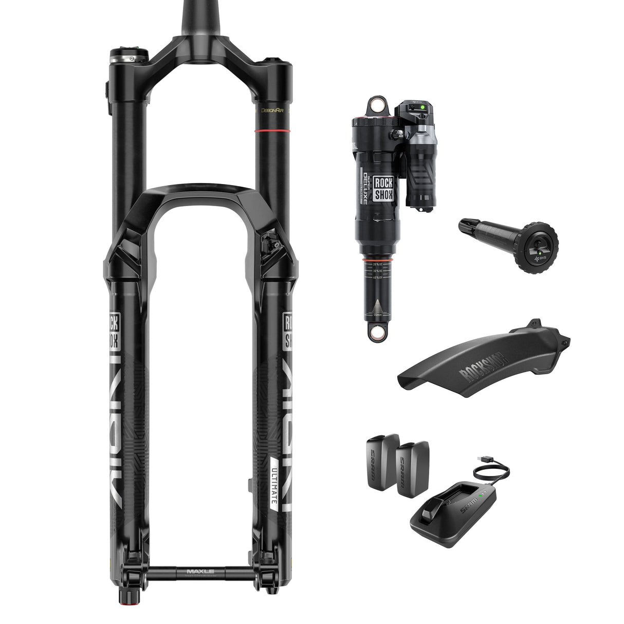 Rockshox Flight Attendant Upgrade Kit - (Lyrik 29 Fa 150, Superdeluxe Fa Standard/No Bushing, Shimep8Fa Pedal Sensor, 2 Batteries W/Charger) A1 - Canyon Spectral:On 2023:  230X60