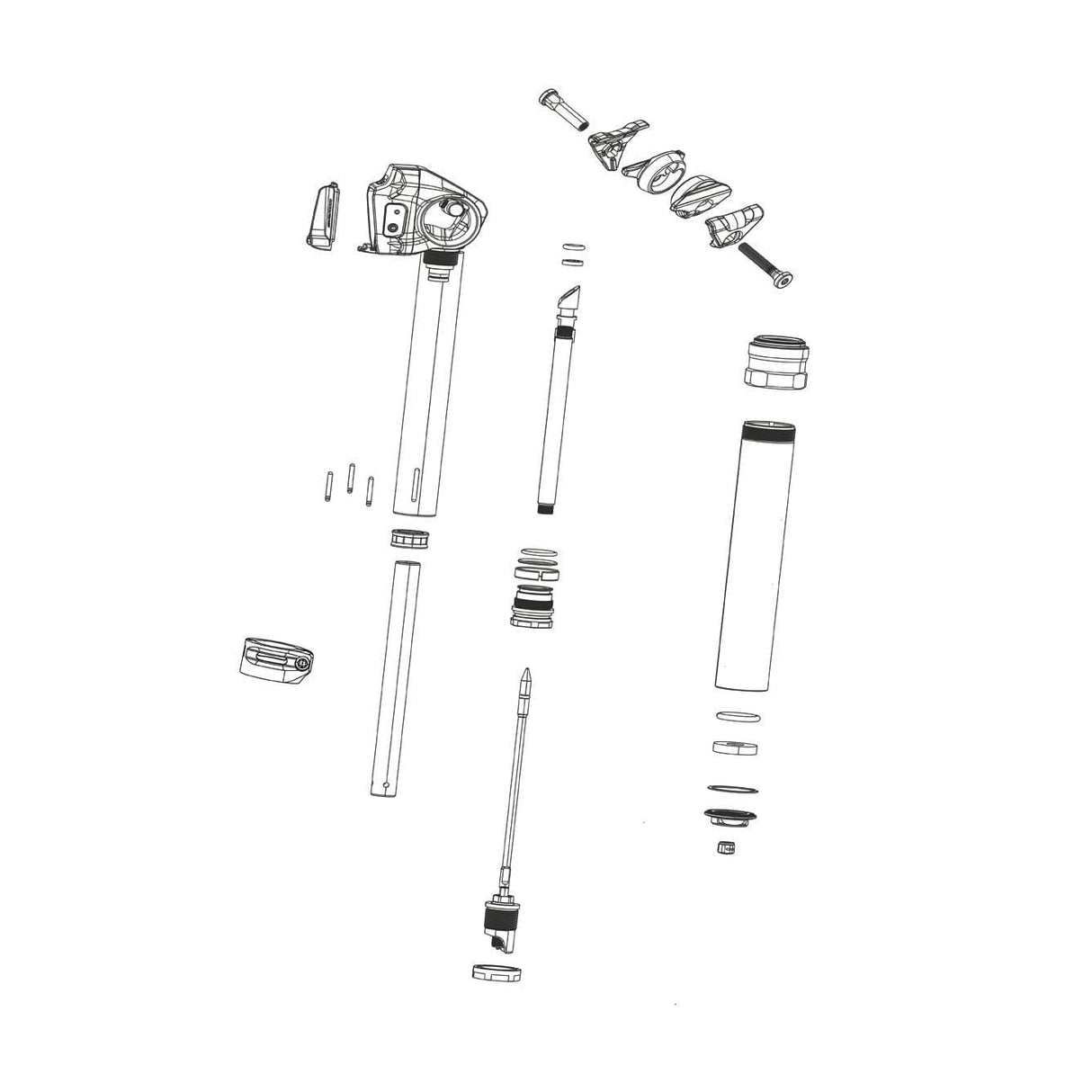 Rockshox Spare - Seatpost Post Clamp Kit - (Includes Clamp, Nuts & Bolts) - Reverb Axs A1 (2020):