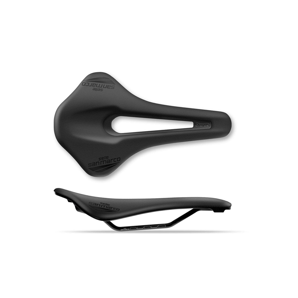 Selle San Marco Shortfit 2.0 Sport Saddle: Black/Black S3