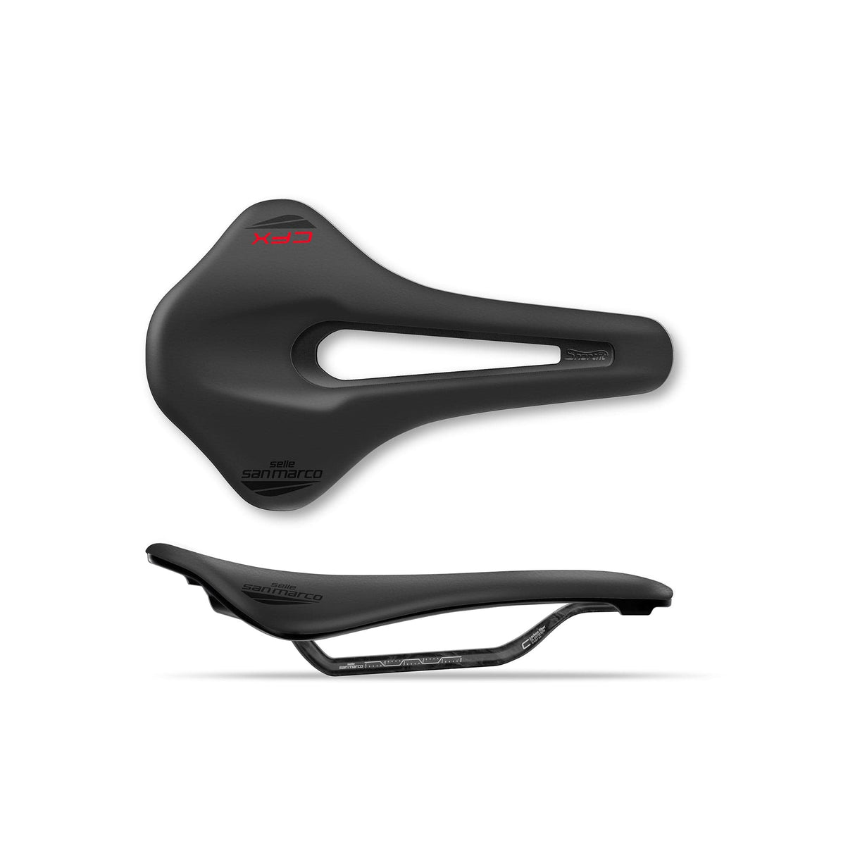 Selle San Marco Shortfit 2.0 Carbon Fx Saddle: Black/Black Narrow (S3)