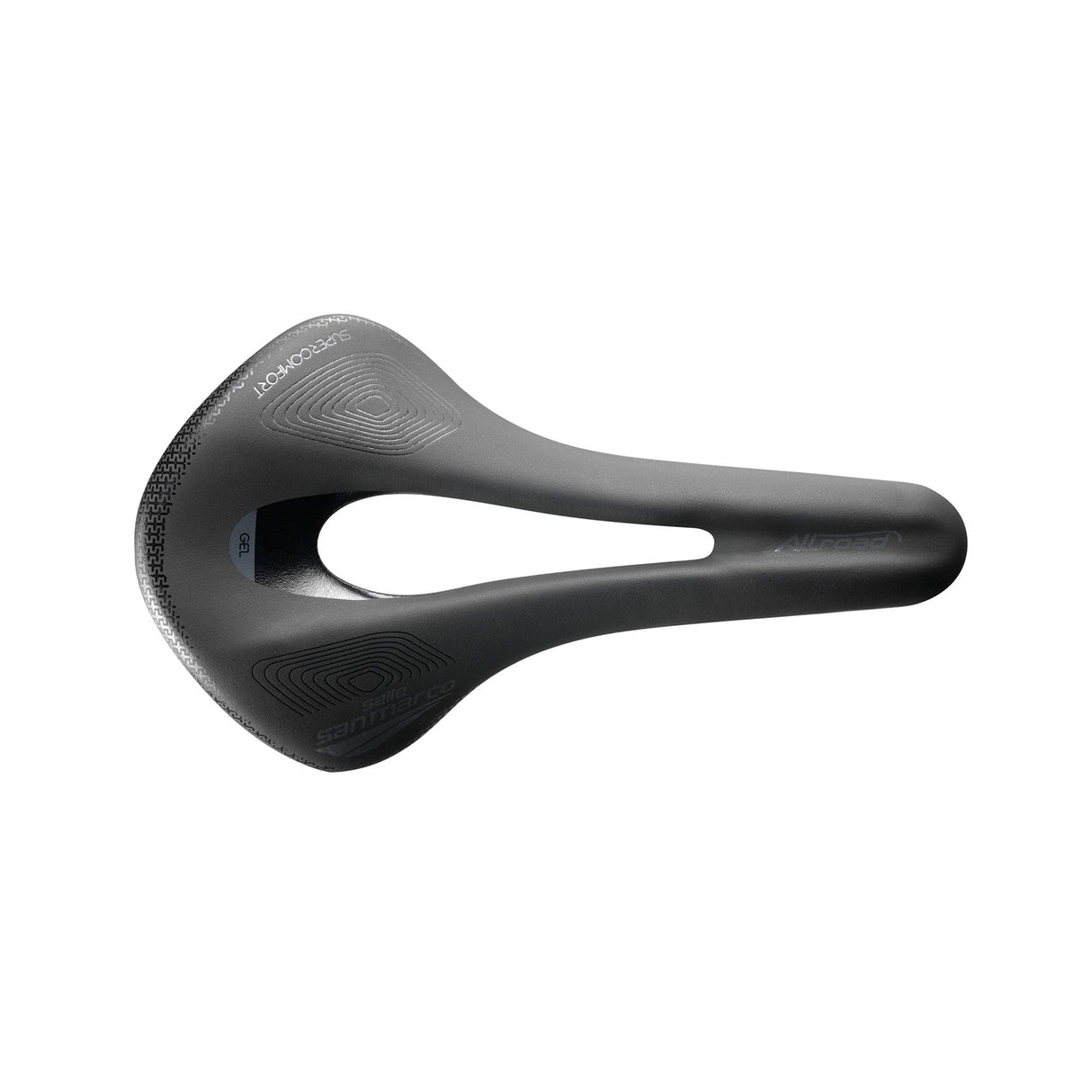 Selle San Marco Allroad Supercomfort Racing Saddle: Black/Black Wide (L3)