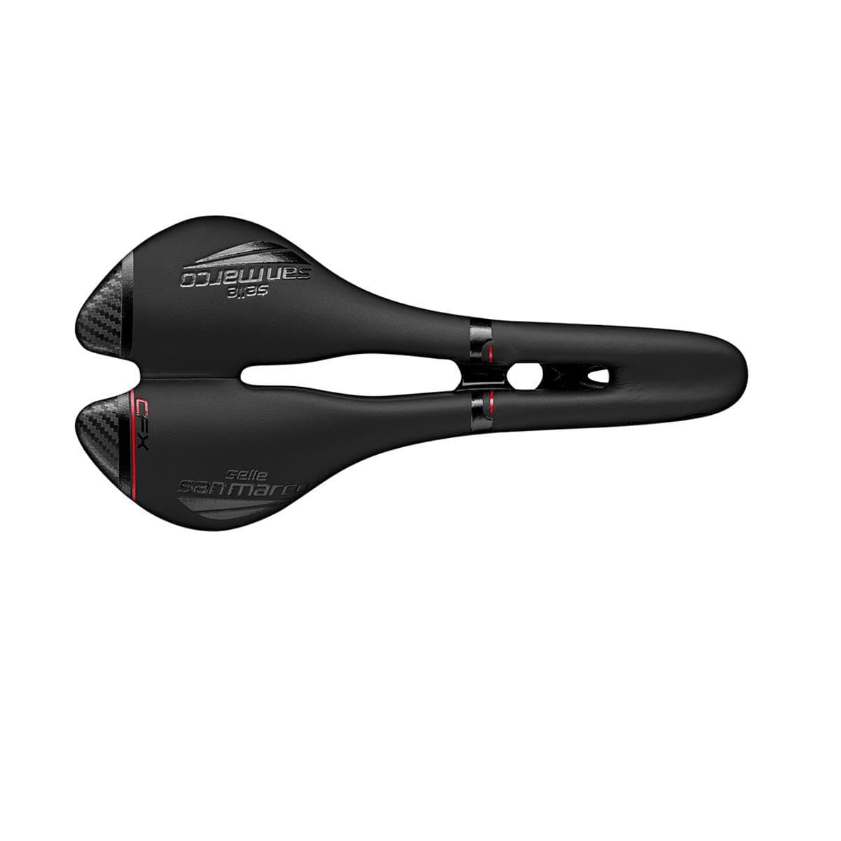 Selle San Marco Aspide Open-Fit Carbon Fx Saddle: Black/Black Narrow (S2)