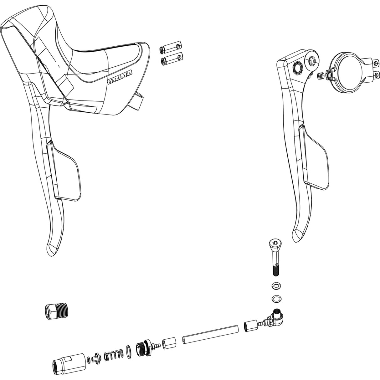 Sram Ed Exchange Kit Shifter And Brake Red E1 Axs Disc (Including Hood):  Left