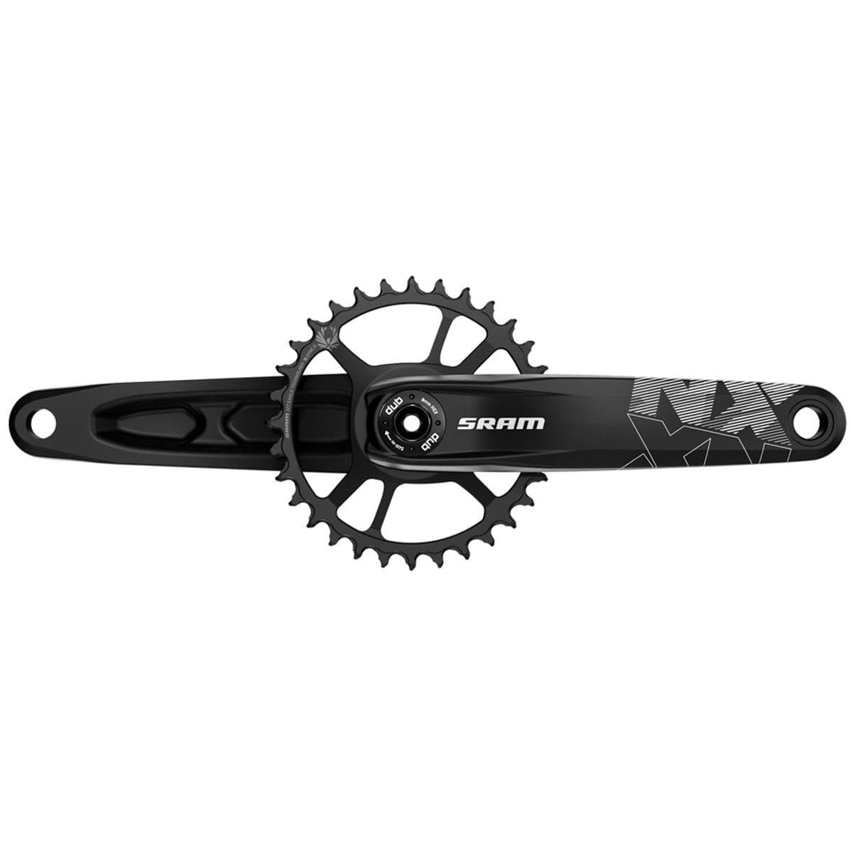 Sram Crank Nx Eagle Dub 12S W Direct Mount 32T X-Sync 2 Steel Chainring Black (Dub Cups/Bearings Not Included): Black 175Mm