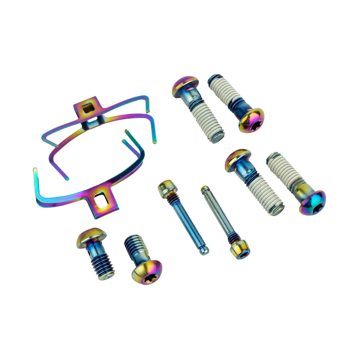 Sram Spare - Disc Brake Caliper Hardware Upgrade Kit - Rainbow (Includes Cps Mounting Bolts, Banjo Bolt, H-Spring, Pad Pin) To Upgrade Qty 2 Calipers, G2 Ult/Rsc: