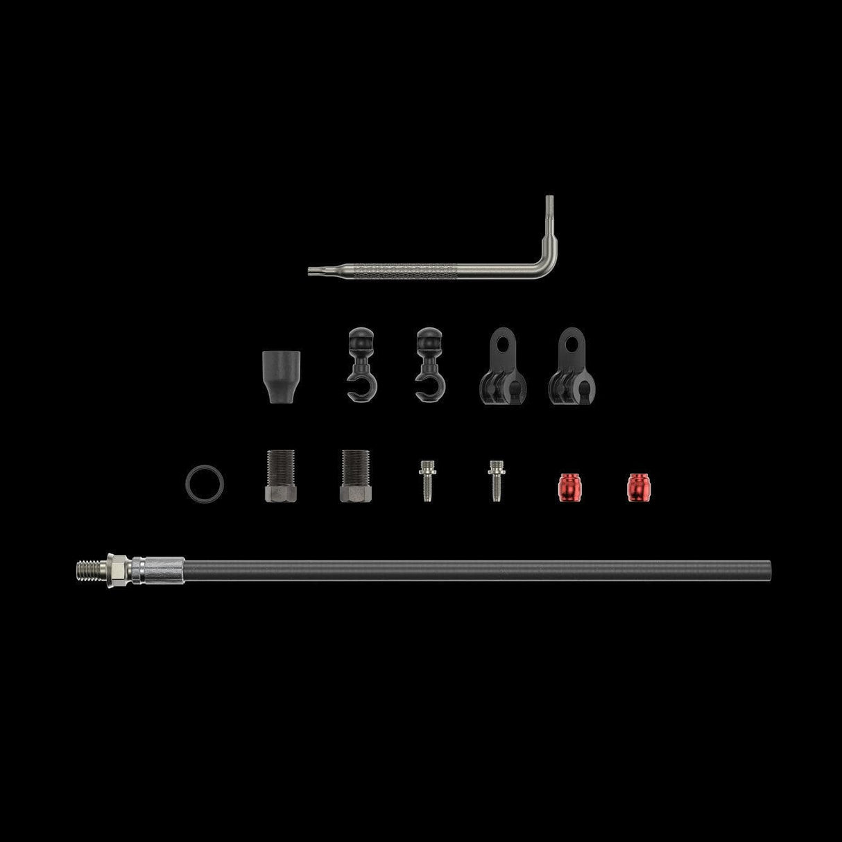 Sram Spare - Disc Brake Hydraulic Hose Kit - Threaded Inline Crimp -2000Mmblk (Inc. Crimp & Fittings) - Elixir 5/7/9/R/Cr/X0,Guide Rsc (A1),Guide R/Rs (A1),Db5,Level Tl: Black 2000Mm