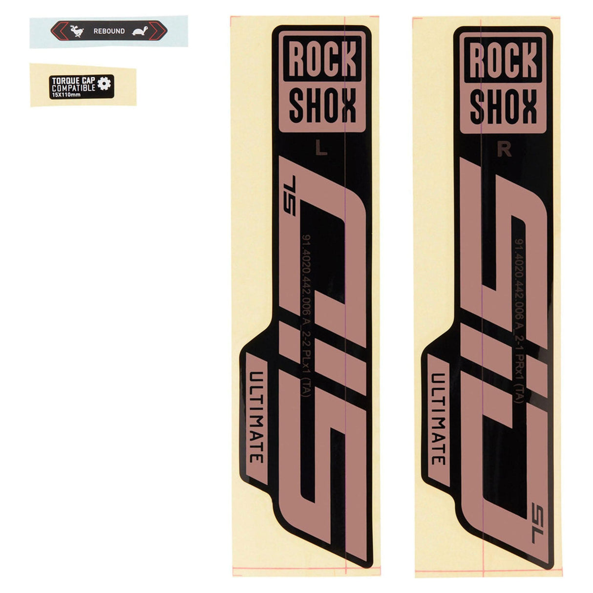 Rockshox Fork Decal Kit - Sid Sl Ultimate 27/29 (2021): Matte Copper Foil/High Gloss Black