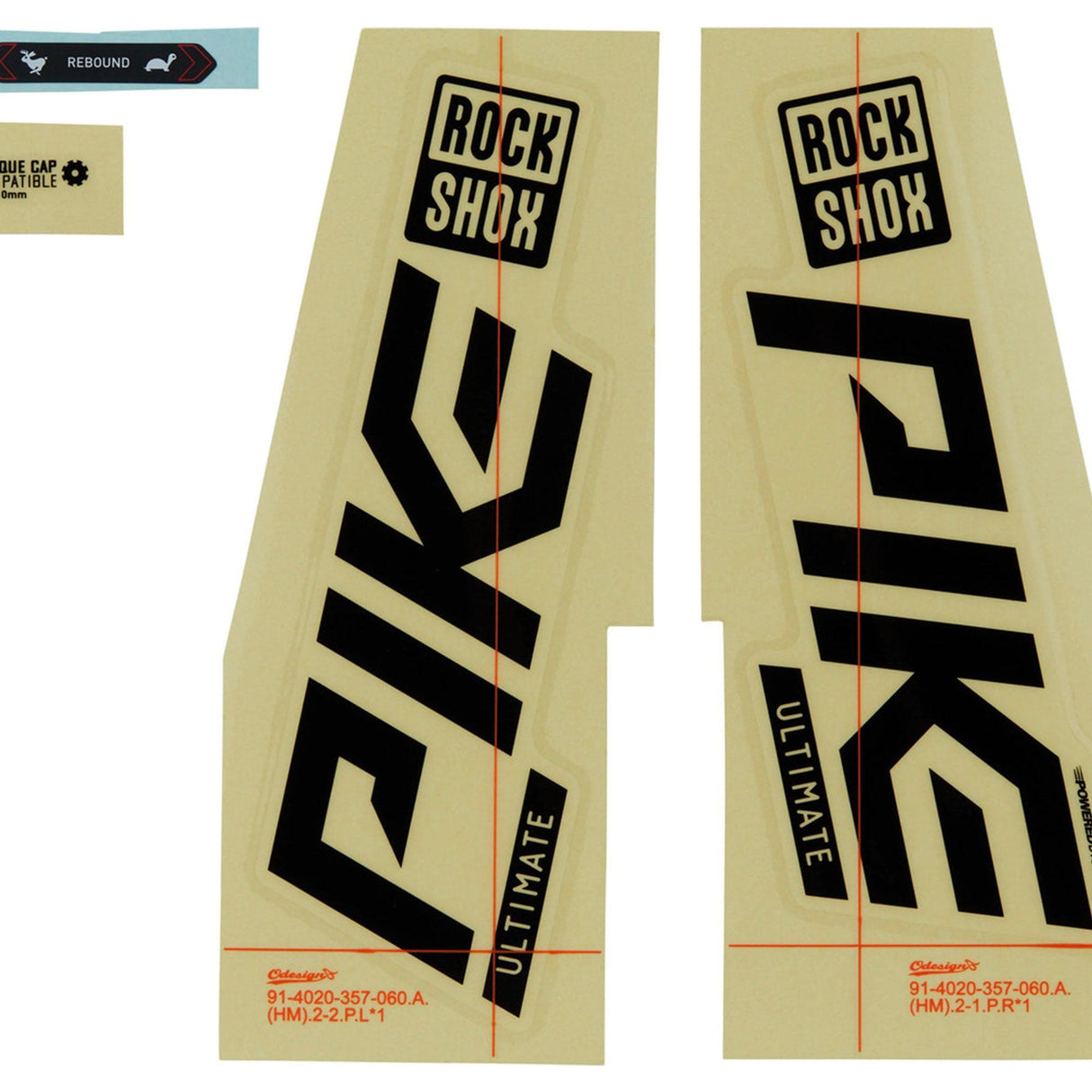 Rockshox Fork Decal Kit - Pike Ultimate 27/29 (2021): Gloss Black/Silver