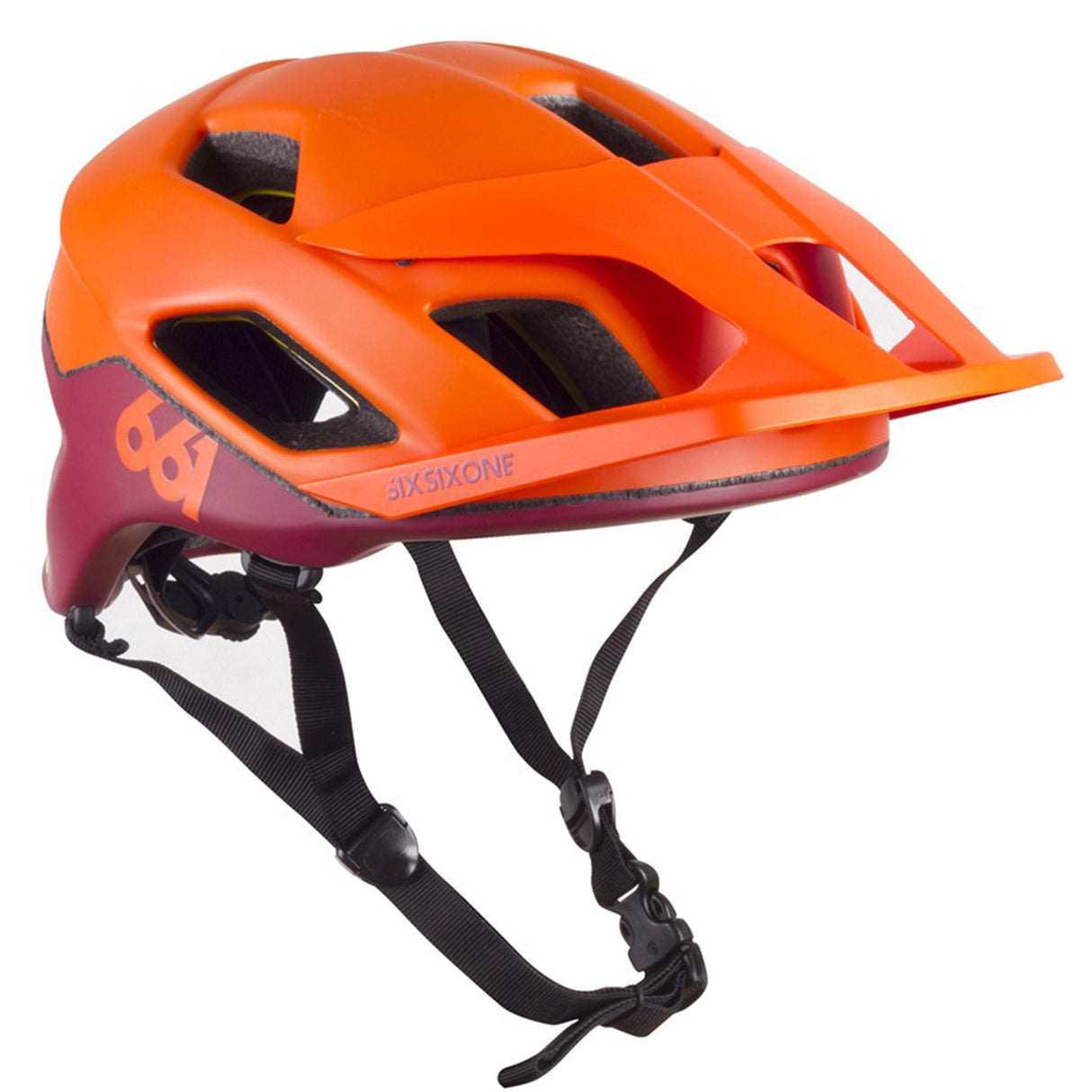 SixSixOne Crest Mips Helmet Orange/Burgundy M/L