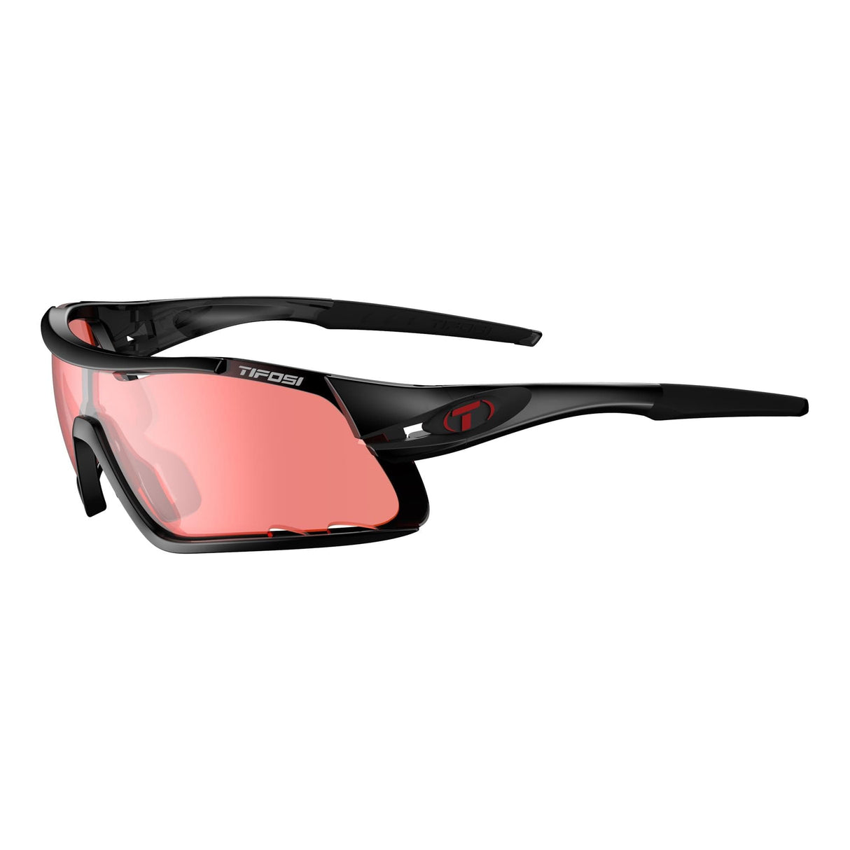 Tifosi Davos Enliven Bike Red Lens Sunglasses 2020: Crystal Black/Enliven Bike Red