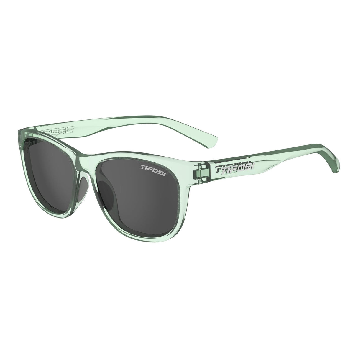 Tifosi Swank Polarised Single Lens Sunglasses 2022: Bottle Green/Smoke Polarized