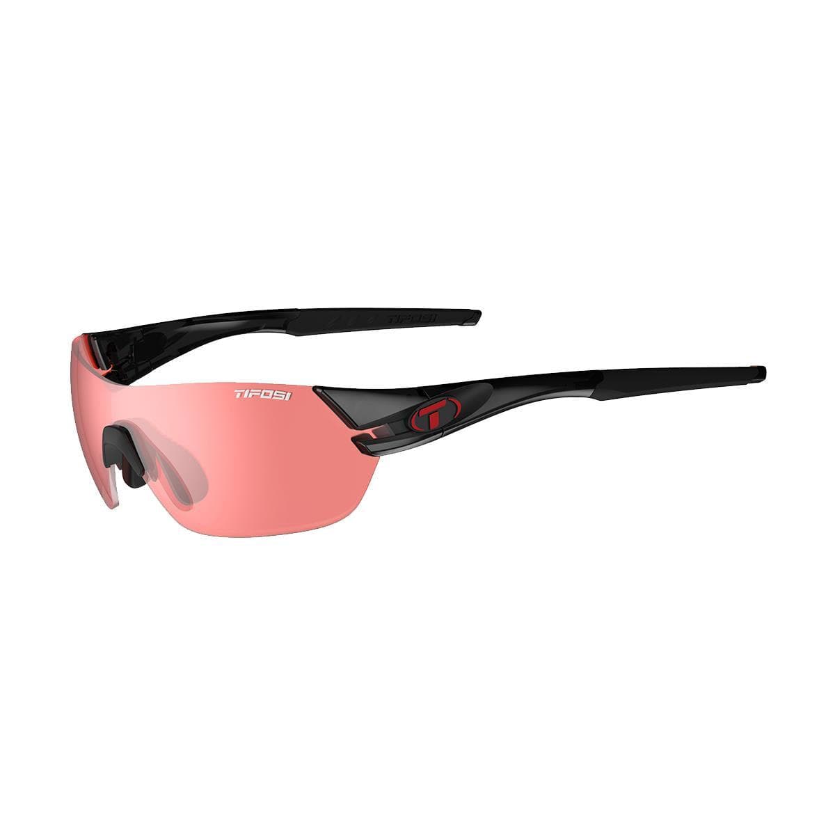 Tifosi Slice Enliven Bike Red Lens Sunglasses 2020: Crystal Black/Enliven Bike Red