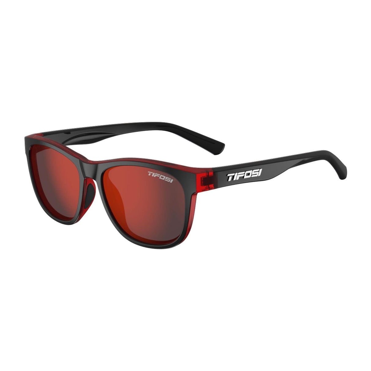 Tifosi Swank Single Lens Sunglasses 2019: Crimson/Onyx/Smoke Red