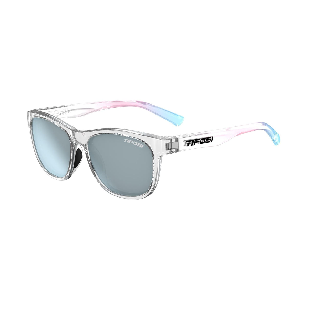 Tifosi Swank Single Lens Sunglasses 2024: Avant Clear/Smoke Bright Blue