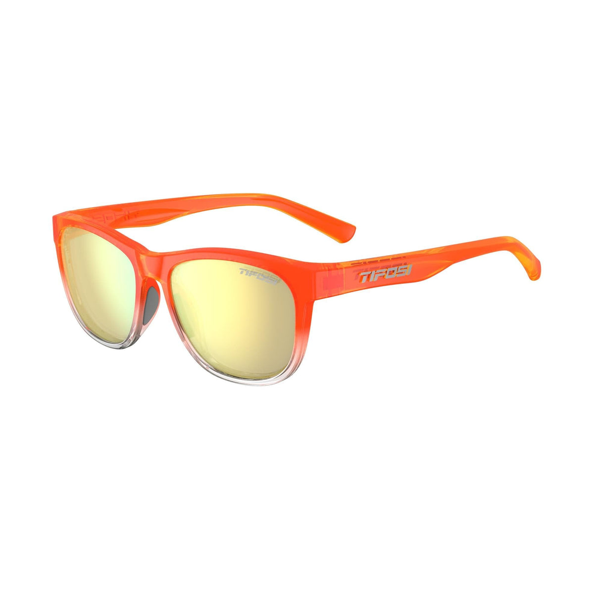 Tifosi Swank Single Lens Sunglasses 2024: Orange Rush/Smoke Yellow