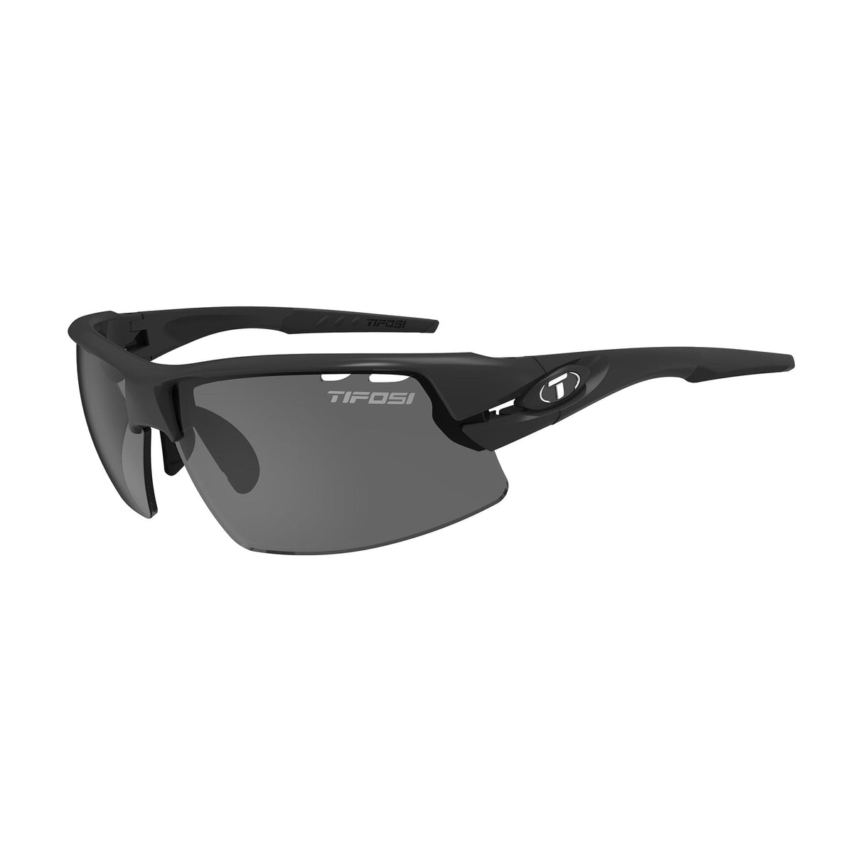 Tifosi Crit Half Frame Matte Black Sunglasses 2018: Matte Black