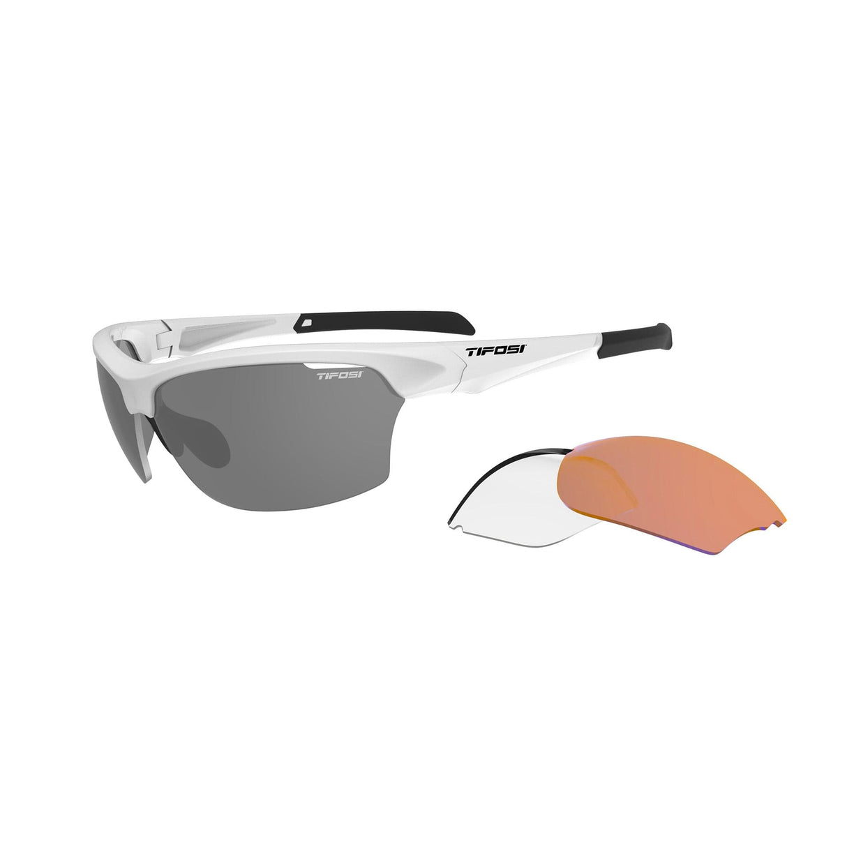 Tifosi Intense Interchangable Lens Sunglasses 2018: Matte White