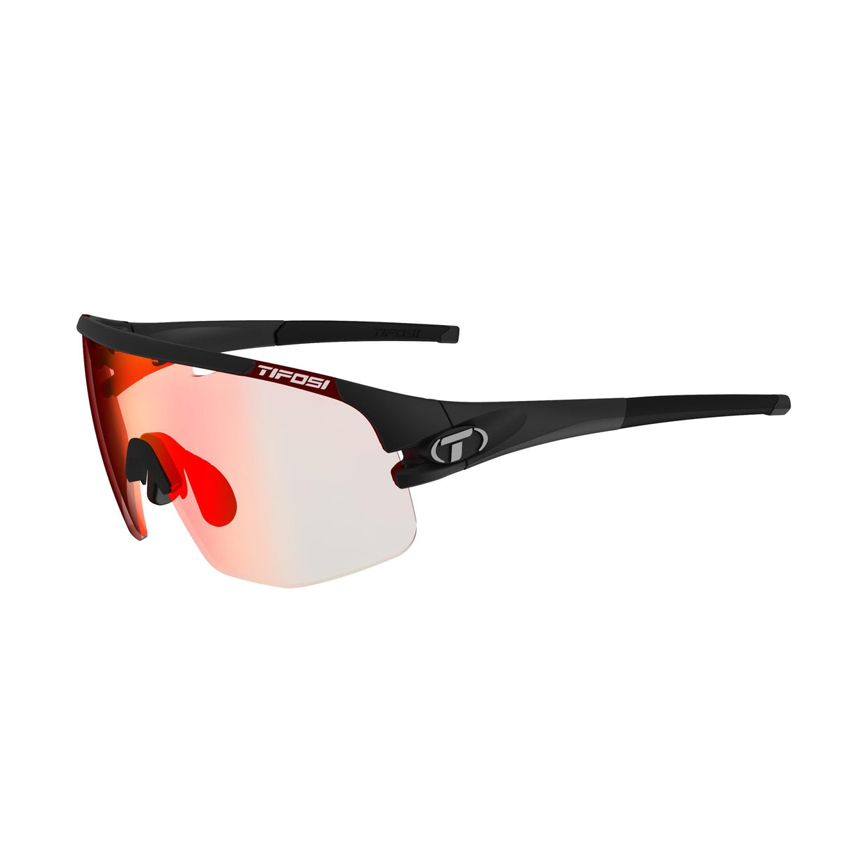 Tifosi Sledge Lite Fototec Single Lens Sunglasses 2021: Matte Black/Clarion Red