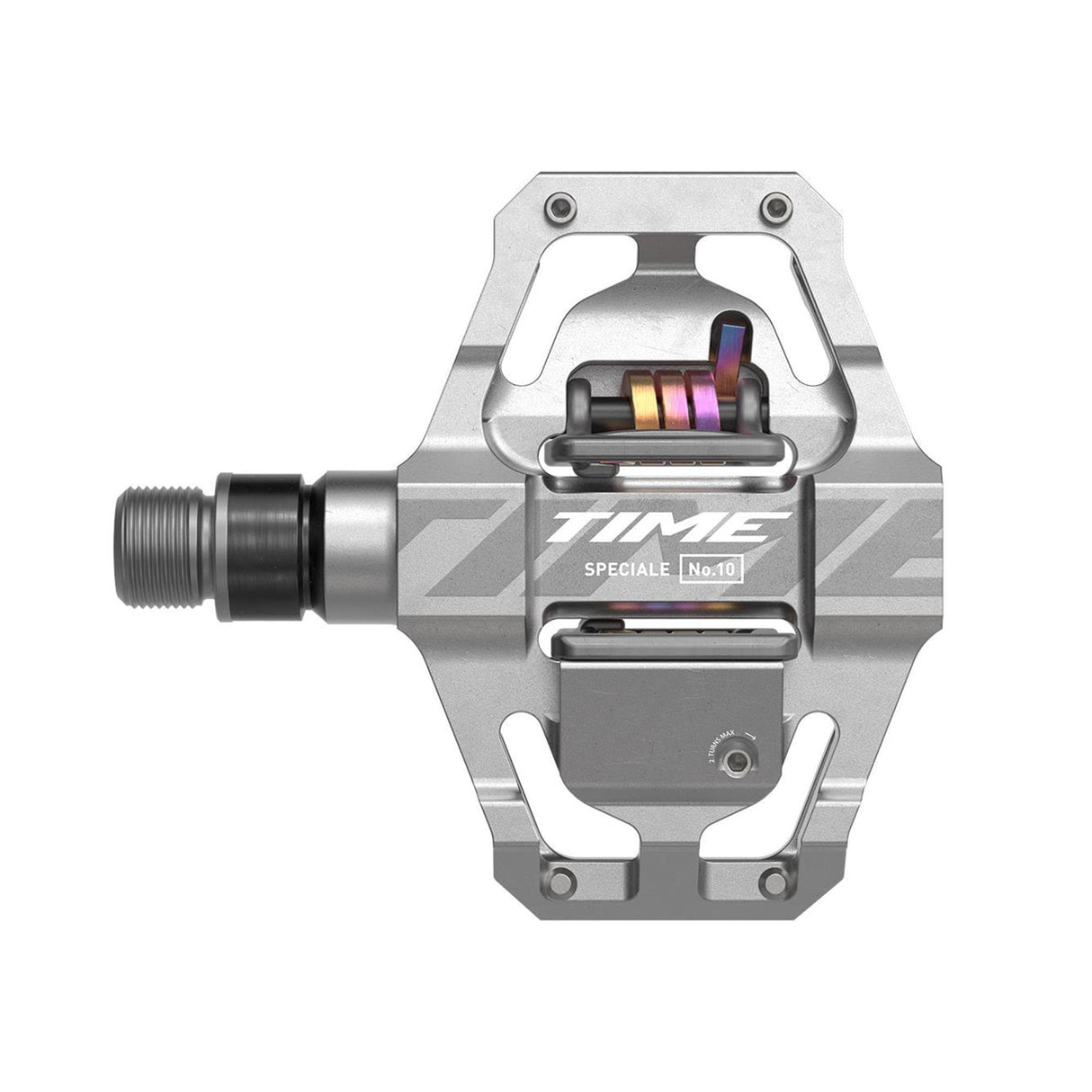 Time Pedal - Speciale 10 Small Mtb Pedals, Including Atac Standard Cleats: Raw Aluminium