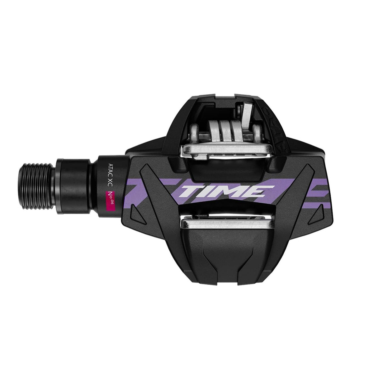 Time Pedal - Xc 6 Mtb Pedals, Including Atac Standard Cleats: Black Purple