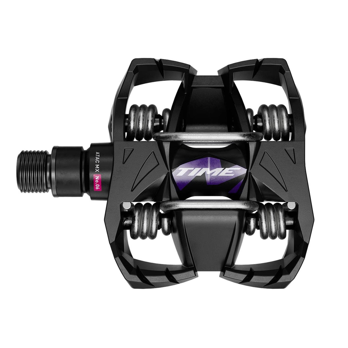 Time Pedal - Mx 6 Mtb Pedals, Including Atac Standard Cleats: Black Purple