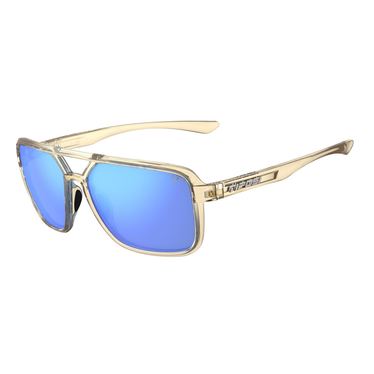 Tifosi Salto Single Lens Sunglasses 2024: Golden Ray Sky Blue Mirror