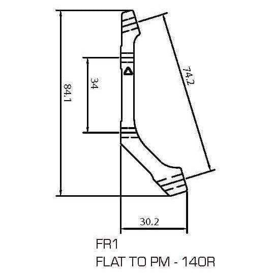 TRP Adapter FR1  Flat Mount  140mm Rear