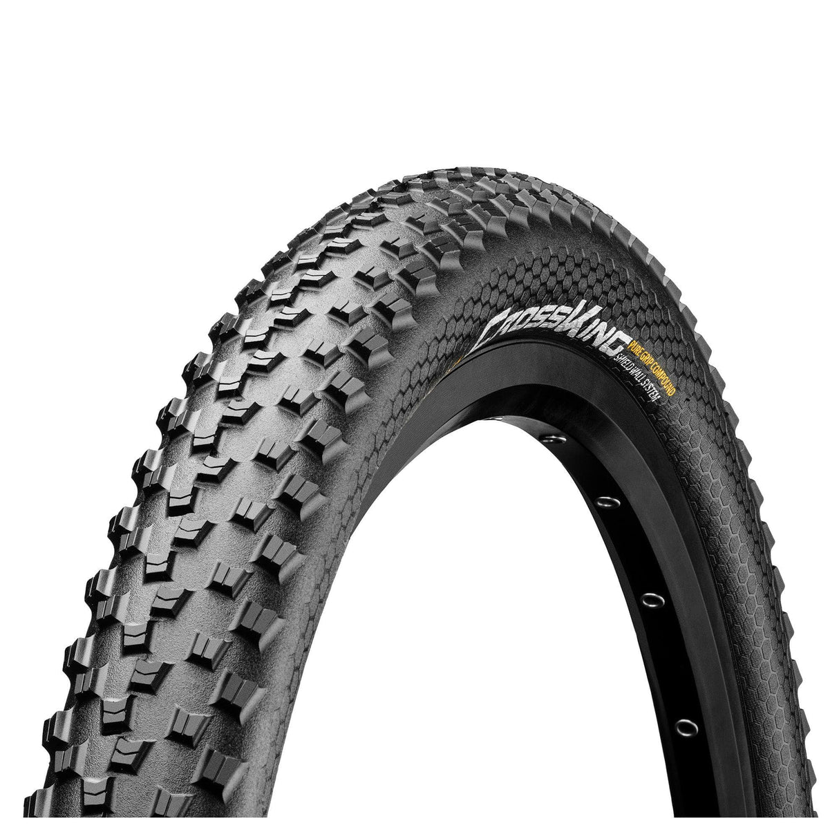 Continental Cross King Shieldwall Tyre - Foldable Puregrip Compound: Black/Black 26X2.20"