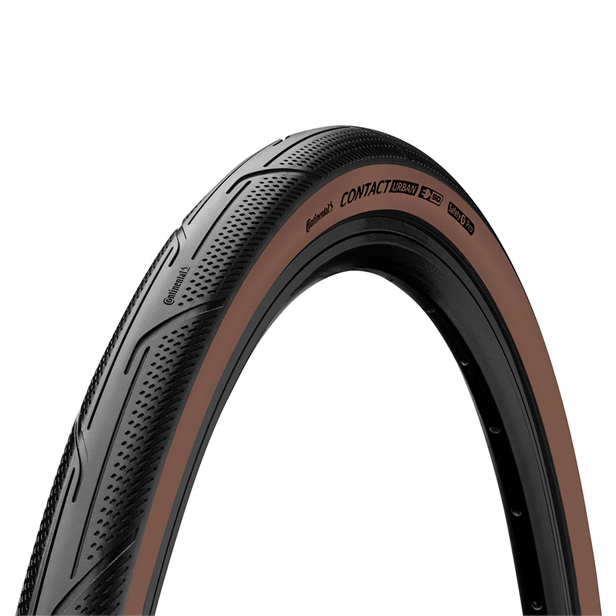 Continental Contact Urban Foldable Tyre 2022: Black/Brown 16X1.35"