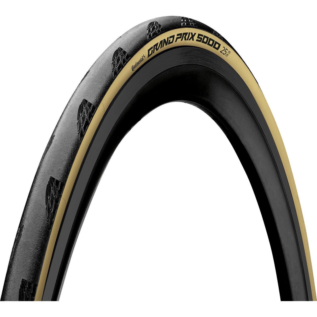 Continental Grand Prix 5000 All-Season Tubeless Ready Foldable Tyre 2022: Black/Cream 700X25C