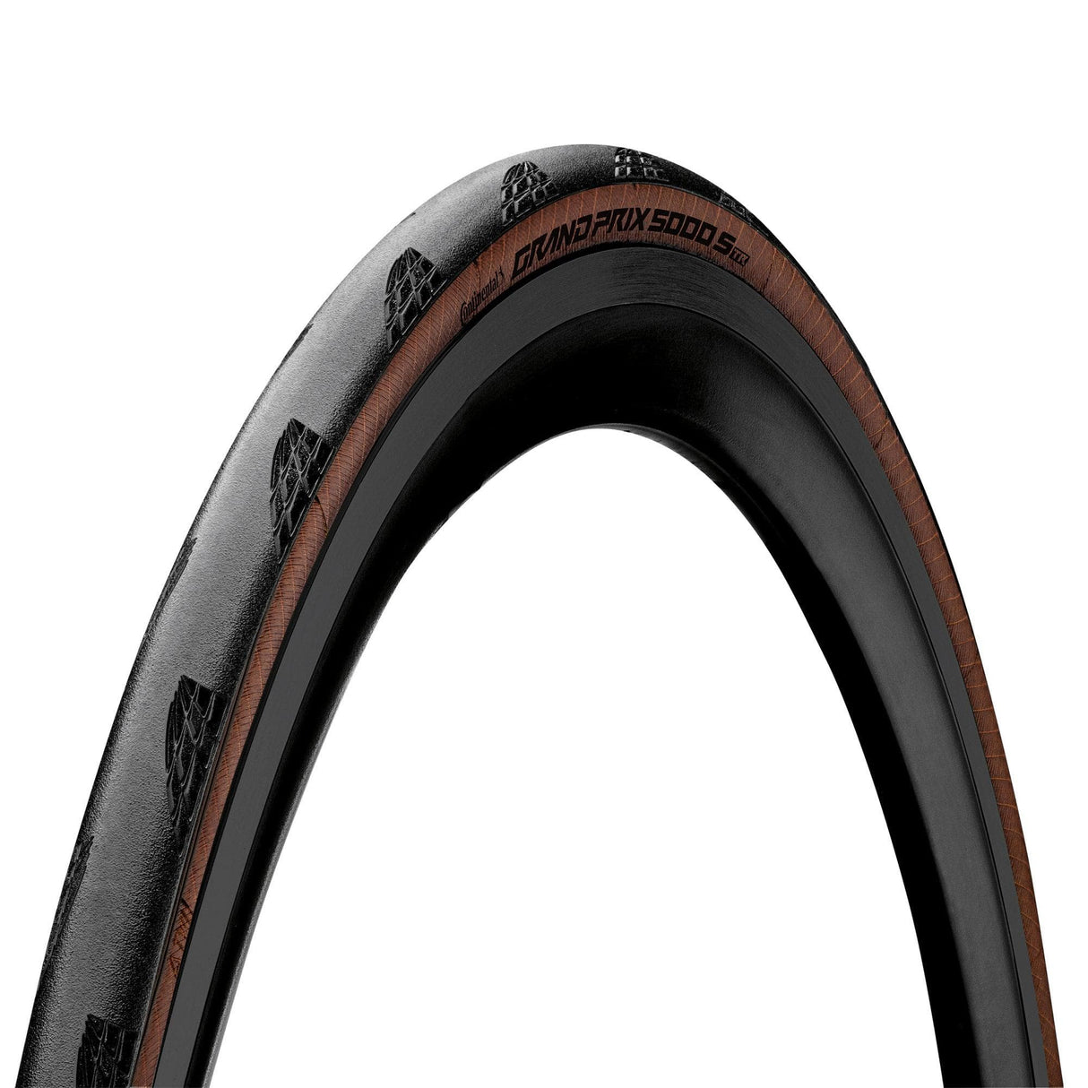 Continental Grand Prix 5000S Tubeless Ready Tyre - Foldable Blackchili Compound 2021: Black/Transparent 700X25C